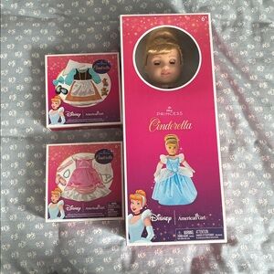 American Girl Cinderella Doll and 2 Outfits